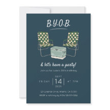 Invitation de la fête d'anniversaire du type BYOB