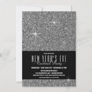 Invitation de la fête d'argent du réveillon du rév