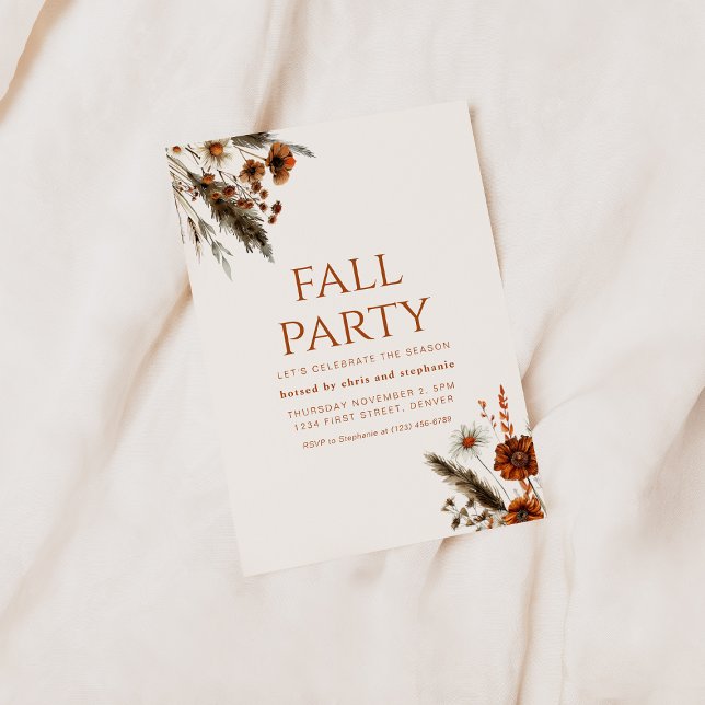 Invitation de la fête d'automne simple moderne (Créateur téléchargé)