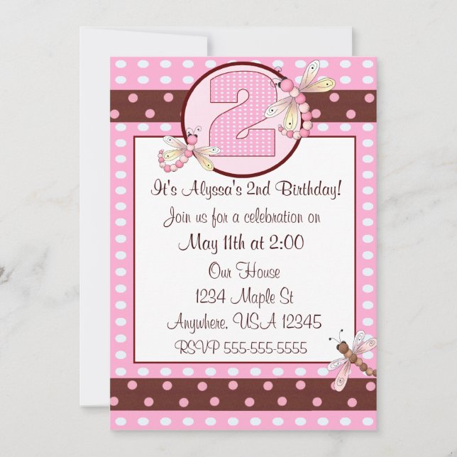 invitation de la fête de 2e anniversaire des drago (Devant)