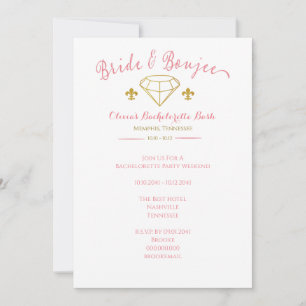 Invitation de la fête de bachelorette Boujee
