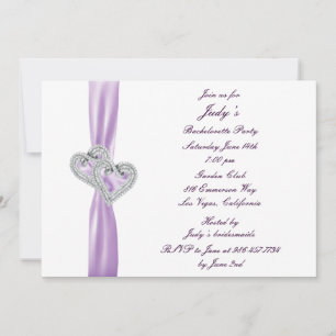 Invitation de la fête de bachelorette de coeur per