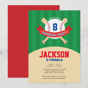 Invitation de la fête de baseball