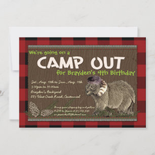 Invitation de la fête de camping