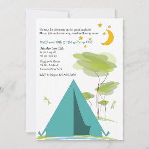 Invitation de la fête de camping