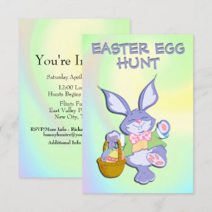 Invitation de la fête de chasse aux oeufs de Pâque