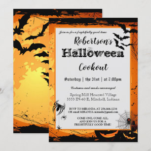 Invitation de la fête de cuisine d'Halloween Éffra