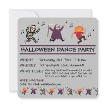 Invitation de la fête de danse d'Halloween