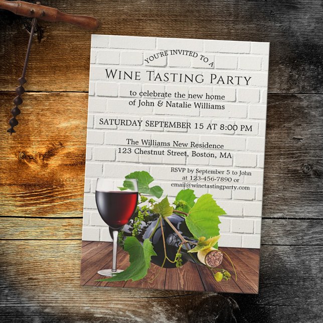 Invitation de la Fête de dégustation de vin (Créateur téléchargé)