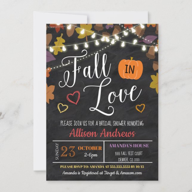 Invitation de la fête de douche Couples nuptiales  (Devant)