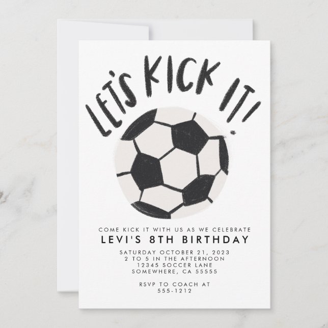 Invitation de la fête de football (Devant)
