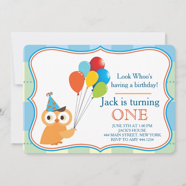 Invitation de la fête de garçon de première année (Devant)