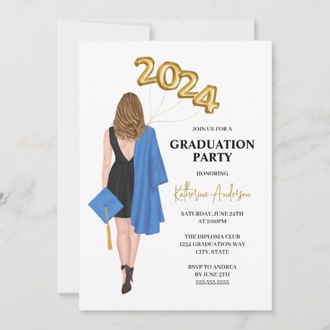 Invitation de la fête de graduation (Devant)