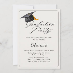Invitation de la fête de graduation