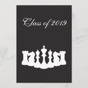 Invitation de la fête de graduation Black and Whit
