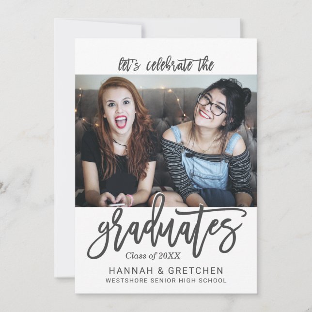 Invitation de la fête de graduation combinée (Devant)