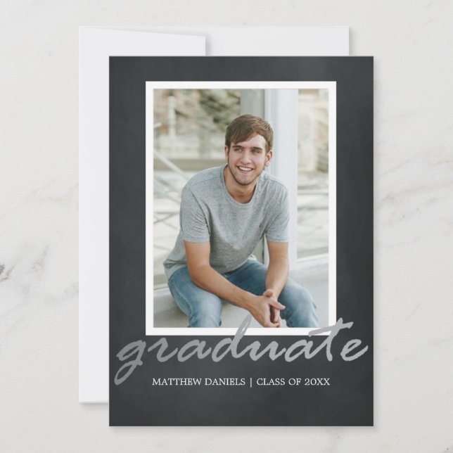 Invitation de la fête de graduation de cadre photo (Devant)