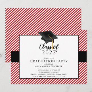 Invitation de la fête de graduation de Casquette m