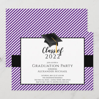 Invitation de la fête de graduation de Casquette m