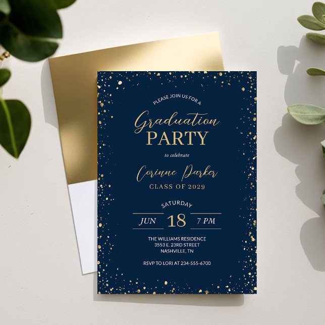 Invitation de la fête de graduation de Glitz moder (Créateur téléchargé)