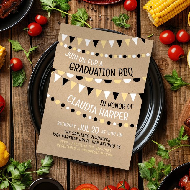 Invitation de la fête de graduation de Kraft Summe (Créateur téléchargé)