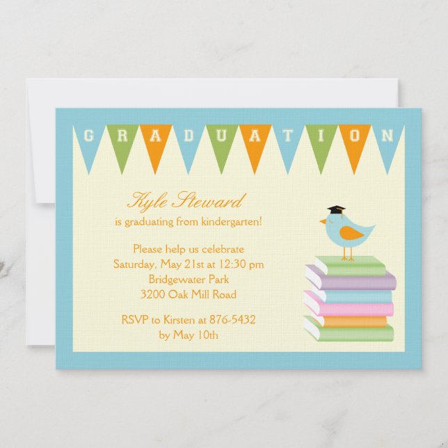 Invitation de la fête de graduation de la Birdie i (Devant)