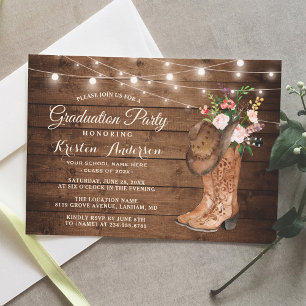 Invitation de la fête de graduation de la fille Bo