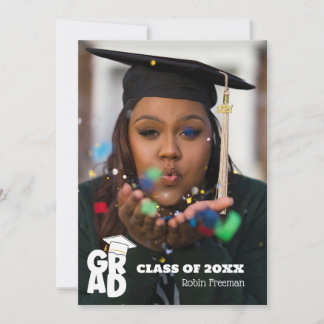 Invitation de la fête de graduation de la photo mo