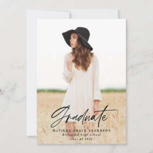Invitation de la fête de graduation de la typograp