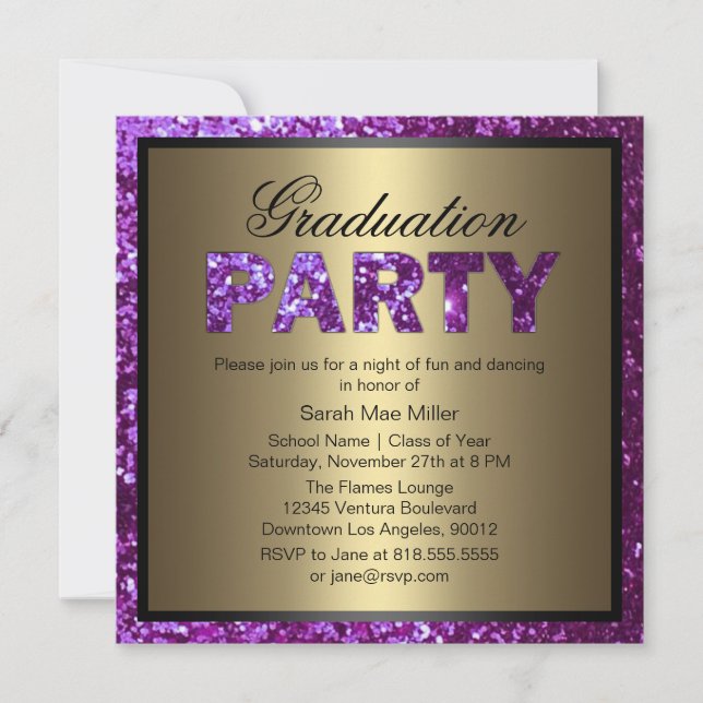Invitation de la fête de graduation de Parties sci (Devant)