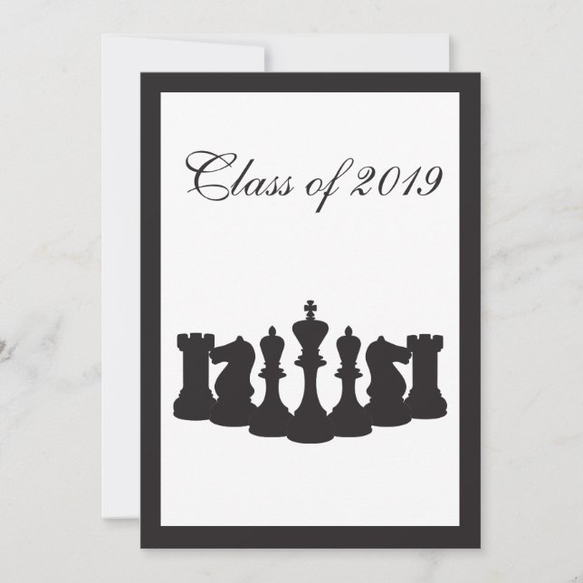 Invitation de la fête de graduation des échecs (Devant)
