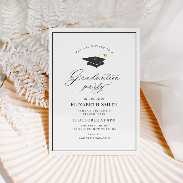invitation de la fête de graduation en calligraphi (Créateur téléchargé)