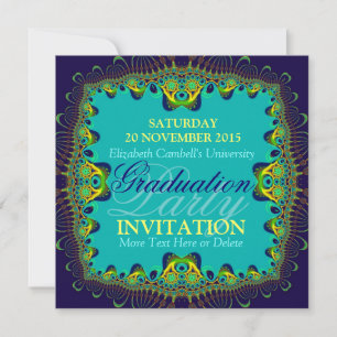 Invitation de la fête de graduation exotique des é