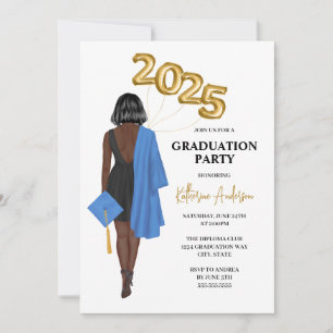 Invitation de la fête de graduation féminine 2024