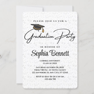 Invitation de la fête de graduation moderne