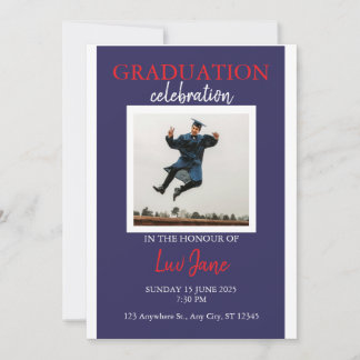 Invitation de la fête de graduation moderne avec p