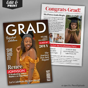 Invitation de la Fête de graduation moderne Couver