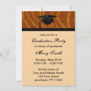 Invitation de la fête de graduation Monogramme Tig