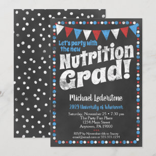 Invitation de la fête de graduation nutritionniste