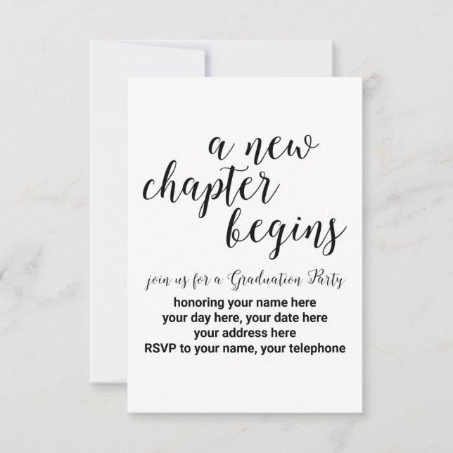 Invitation de la fête de graduation personnalisée (Devant)