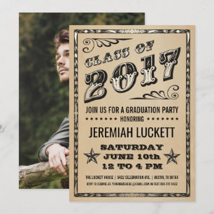 Invitation de la fête de graduation Photo Kraft