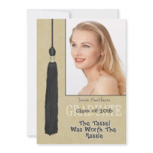 Invitation de la fête de graduation - Tassle Worth