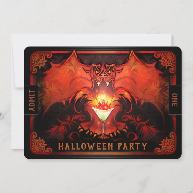 Invitation de la fête de Halloween (Devant)