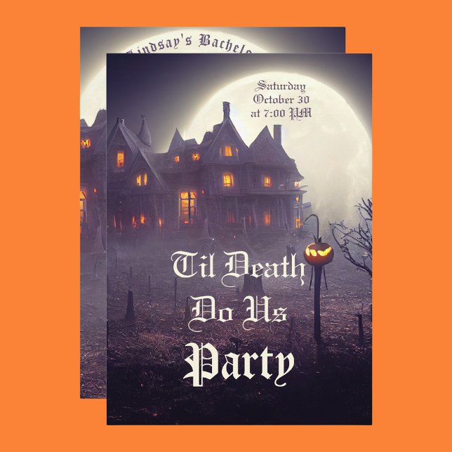 Invitation de la fête de la Bachelorette d'Hallowe (Créateur téléchargé)