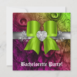 Invitation de la fête de la bachelorette Peacock B