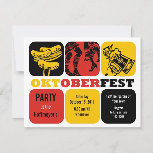 Invitation de la fête de la bière (Devant)
