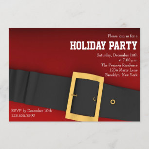 Invitation de la fête de la ceinture de père Noël