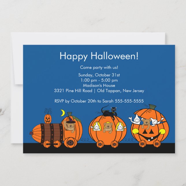 Invitation de la fête de la Coute Halloween pour l (Devant)