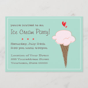 Invitation de la fête de la crème glacée