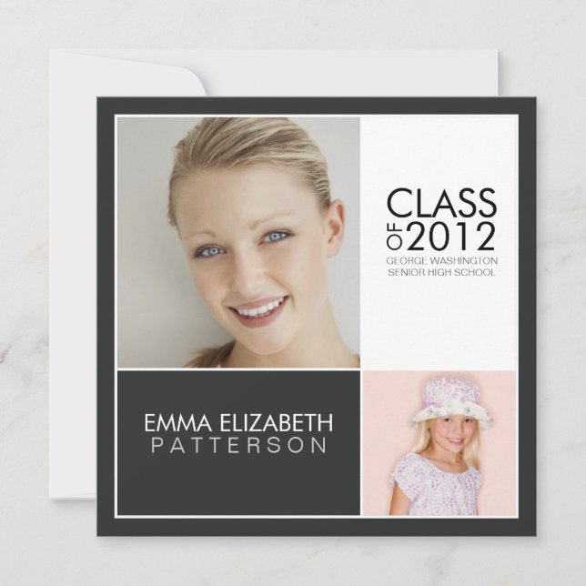 Invitation De La Fête De La Diplôme Moderne (Devant)